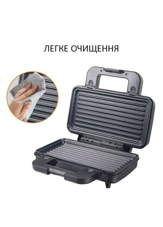 Мультимейкер с антипригарным покрытием 3 в 1 бутербродница вафельница и гриль 1000Вт (KS419) Sokany (372478388)