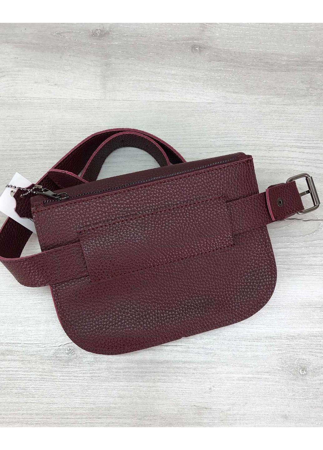 Сумка женская Stacy бордовая из экокожи клатч для прогулок с двумя отделениями и ремнями ProDobro (367265516)