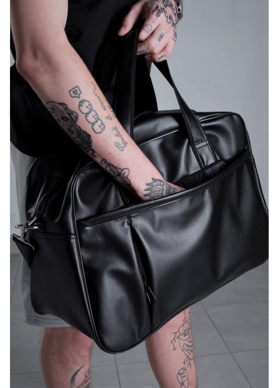 Кожаная Дорожная Сумка Road Black Without Road Eco (352308247)