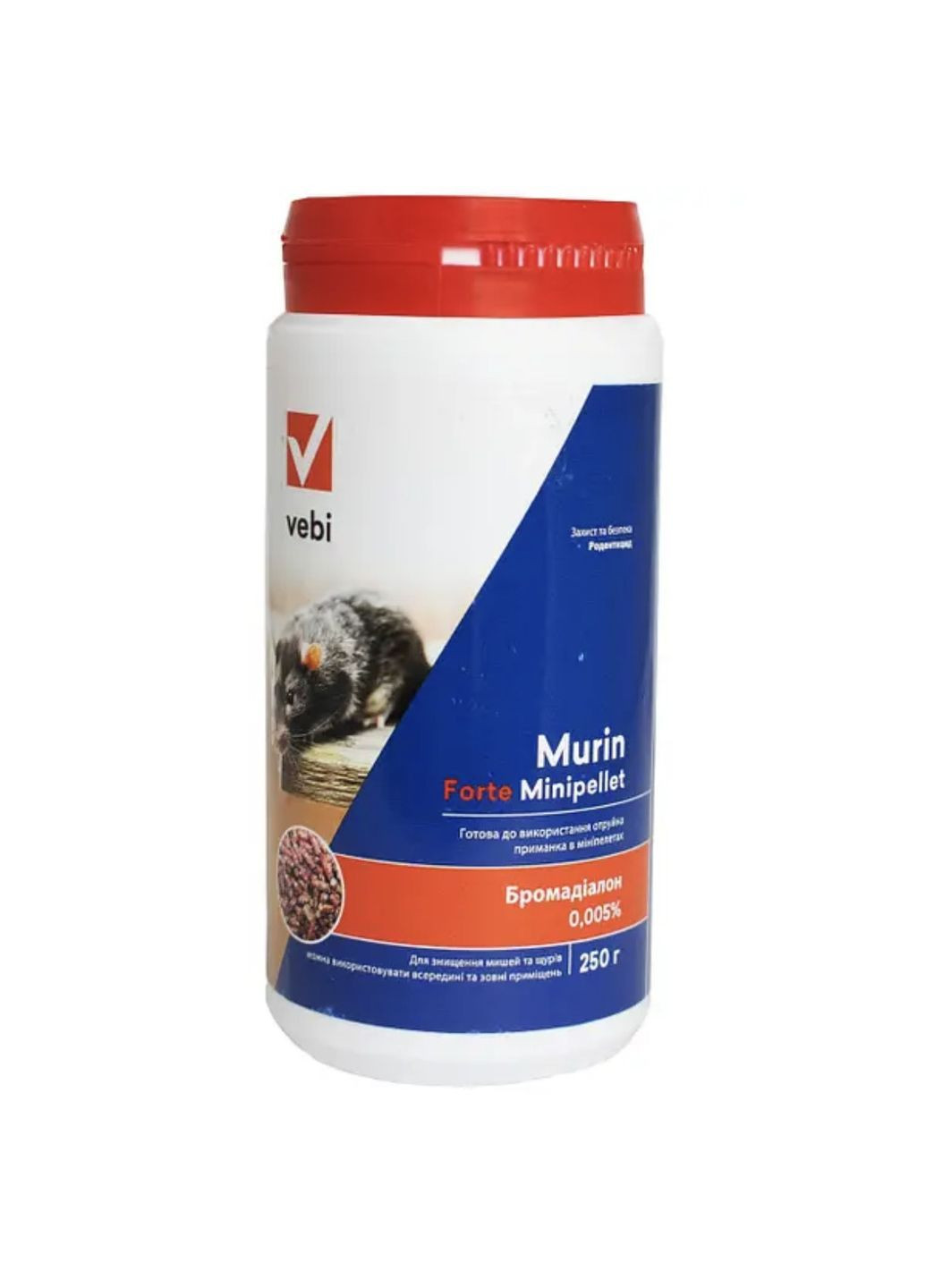 Родентицид от мышей и крыс, гранулы Murin, 250 г Vebi (371787100)