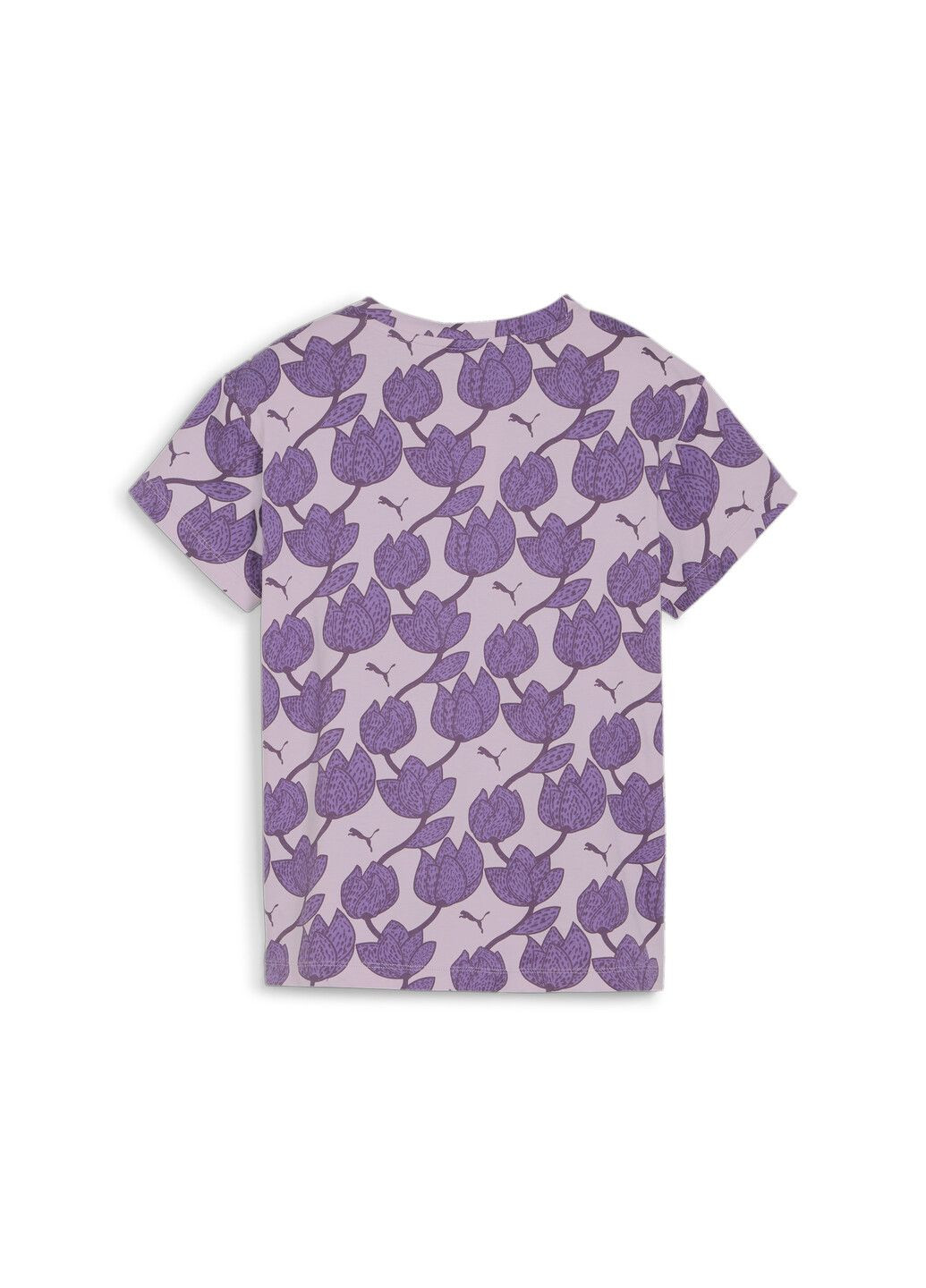 Фіолетова демісезонна дитяча футболка ess+ blossom youth tee Puma