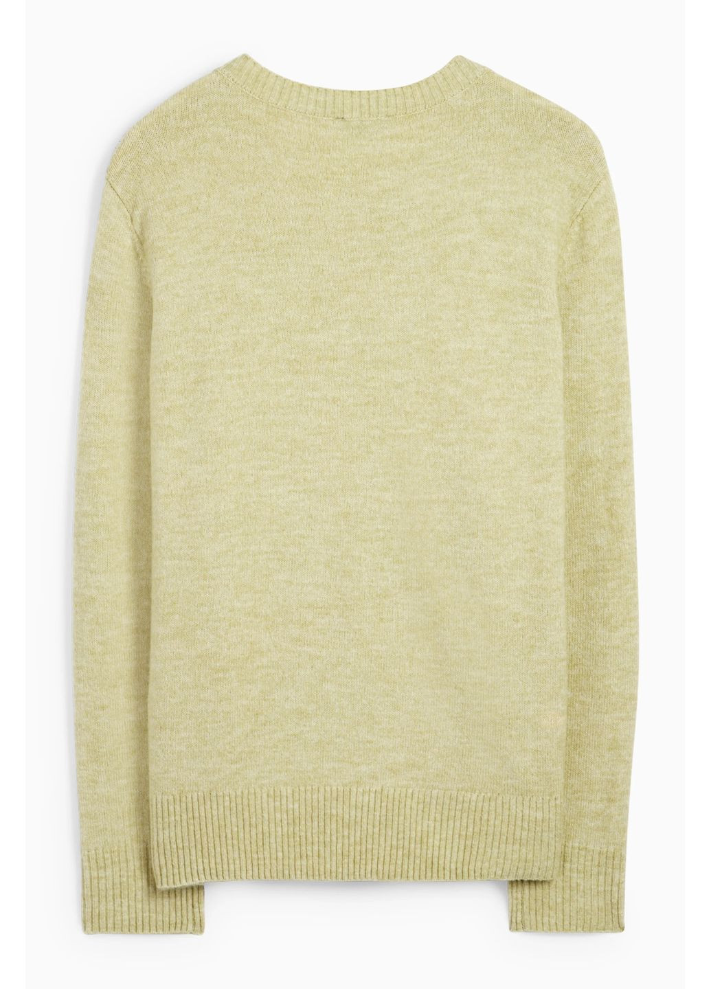 Зеленый демисезонный свитер в составе с шерстью C&A