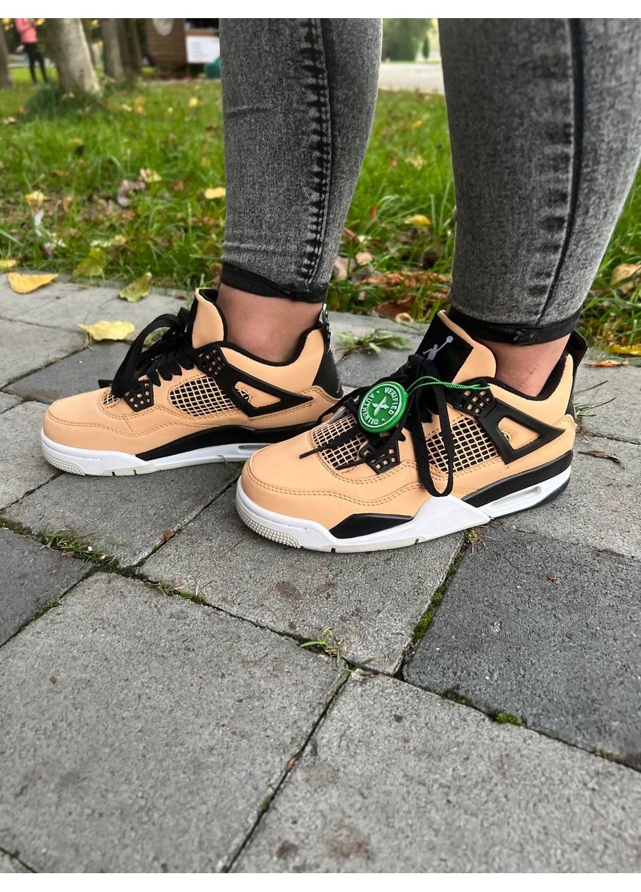 КРОССОВКИ ЖЕНСКИЕ NIKE AIR JORDAN 4 RETRO FOSSIL НАЙК АИР ДЖОРДАН No Brand комбинированные демисезоны (368862237)
