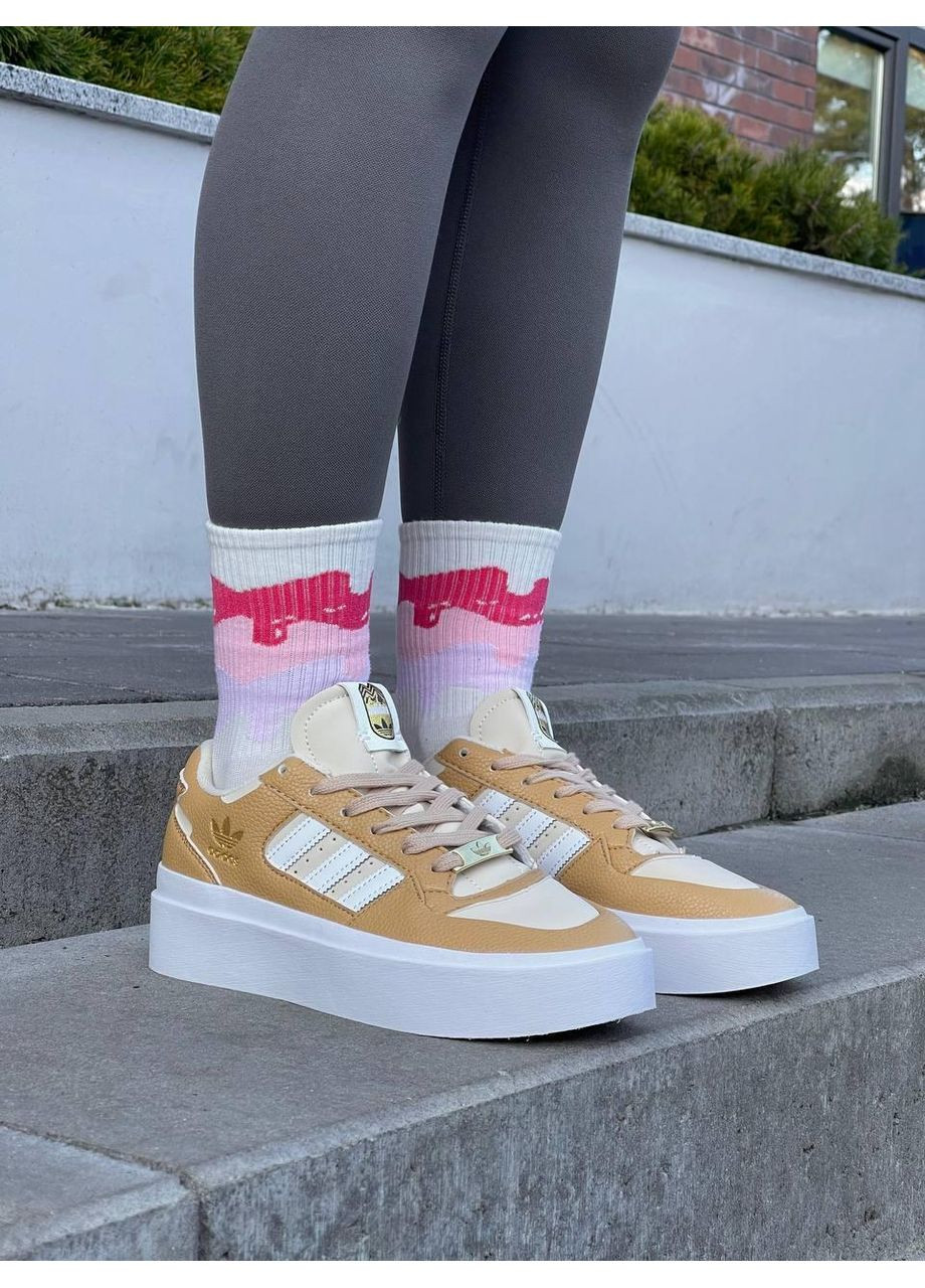 КРОСІВКИ ЖІНОЧІ ADIDAS FORUM BONEGA BEIGE IF4829 АДІДАС ФОРУМ No Brand бежеві демісезони (368885395)