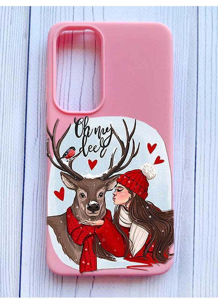 Матовый чехол на Samsung Galaxy A35 (A356) Девушка и олень (принт 190) Creative (362962142)