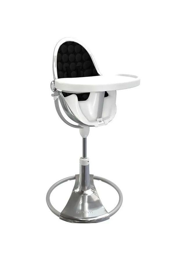 Стільчик для годування FRESCO Silver/Midnight black Cotton Bloom E10535-S\U10543-MB (353308360)