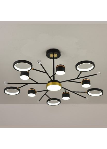 Светодиодная накладная люстра AL6121ARD STORIA 72Вт черный золото Ardero (365651196)