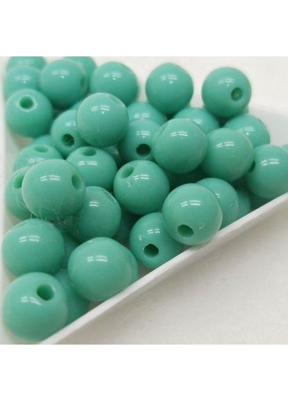 Намистини пластикові 8 мм - 10 гр, колір бірюзовий #4 Plus-plus (353393230)