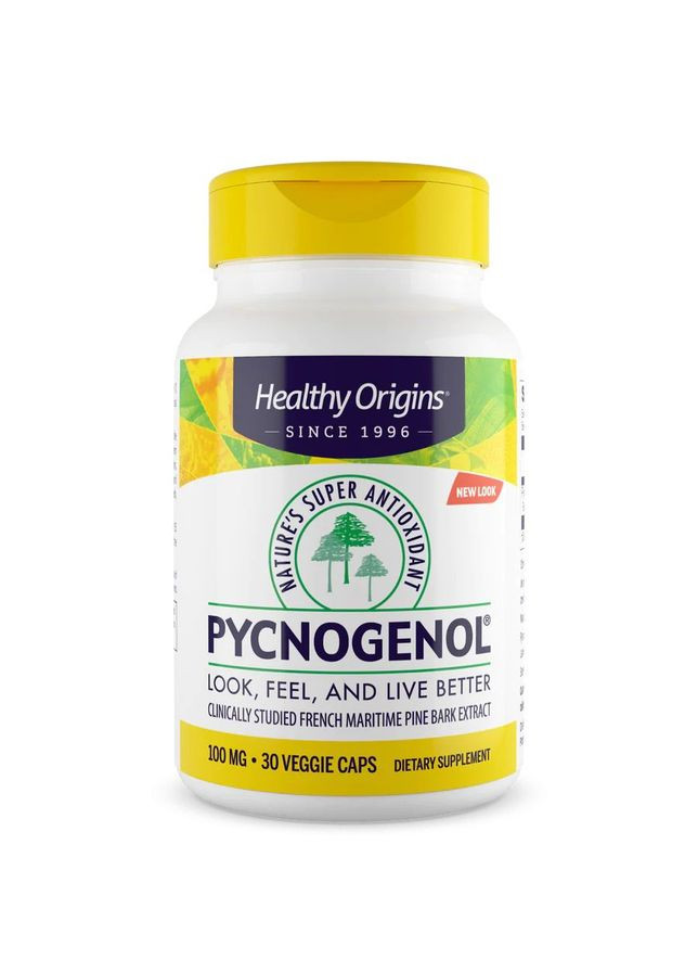 Экстракт сосновой коры Pycnogenol 100 mg, 30 вегакапсул Healthy Origins (338860000)