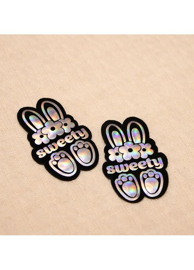 Нашивка "Sweety" черного цвета с голограммой (7000) No Brand (362347205)