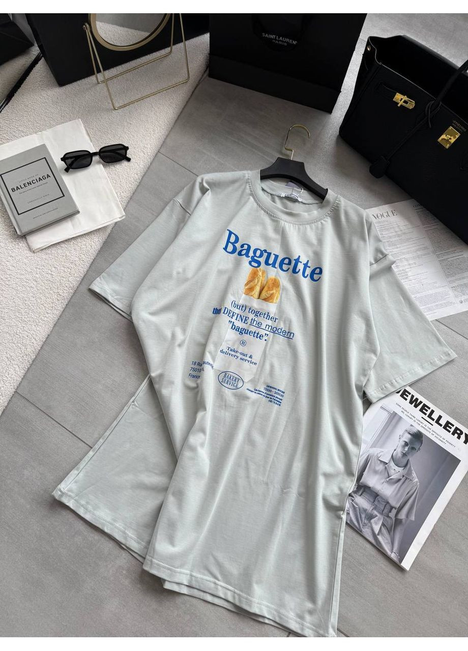 Стильна жіноча футболка oversize з принтом Україна - (358644334)