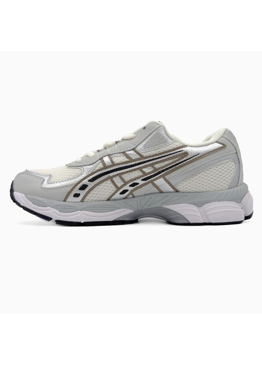 Сірі кросівки чоловічі asics gel-nyc 2055 cream/pure silver асікс гель нюк сірі демісезон No Brand