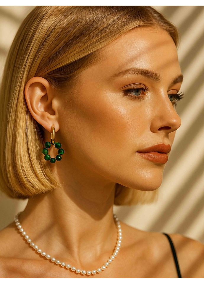 Сережки-трансформери з котячим оком 5197 LeBijou (367580469)