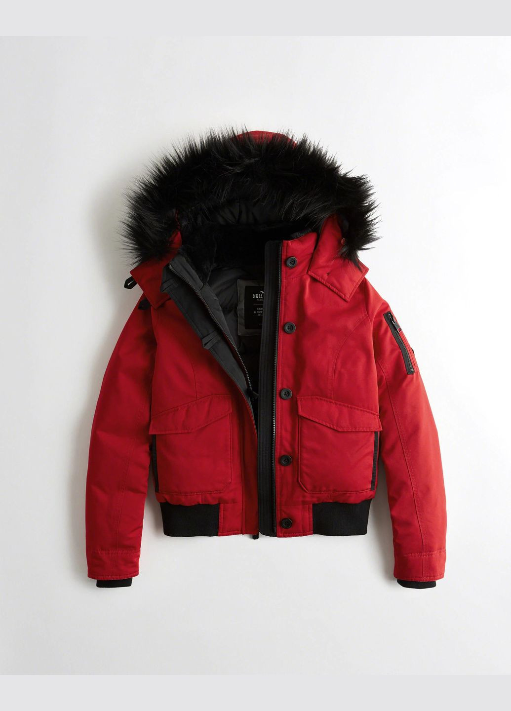 Червона демісезонна куртка демісезонна - жіноча куртка hc6284w Hollister