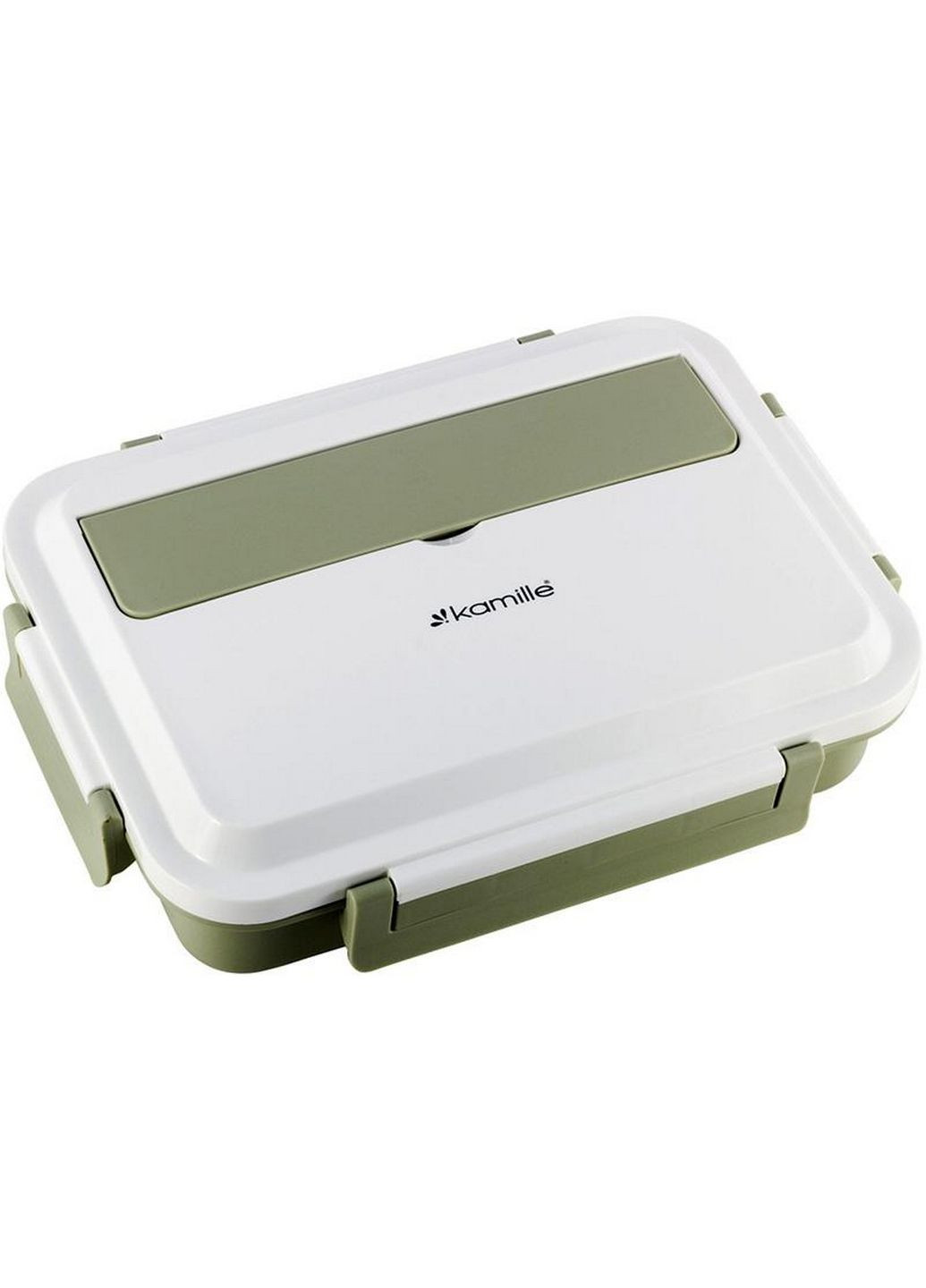Ланч-бокс Snack на 4 секции, пластик и нержавеющая сталь 25,5х19х7 см Kamille (289369251)