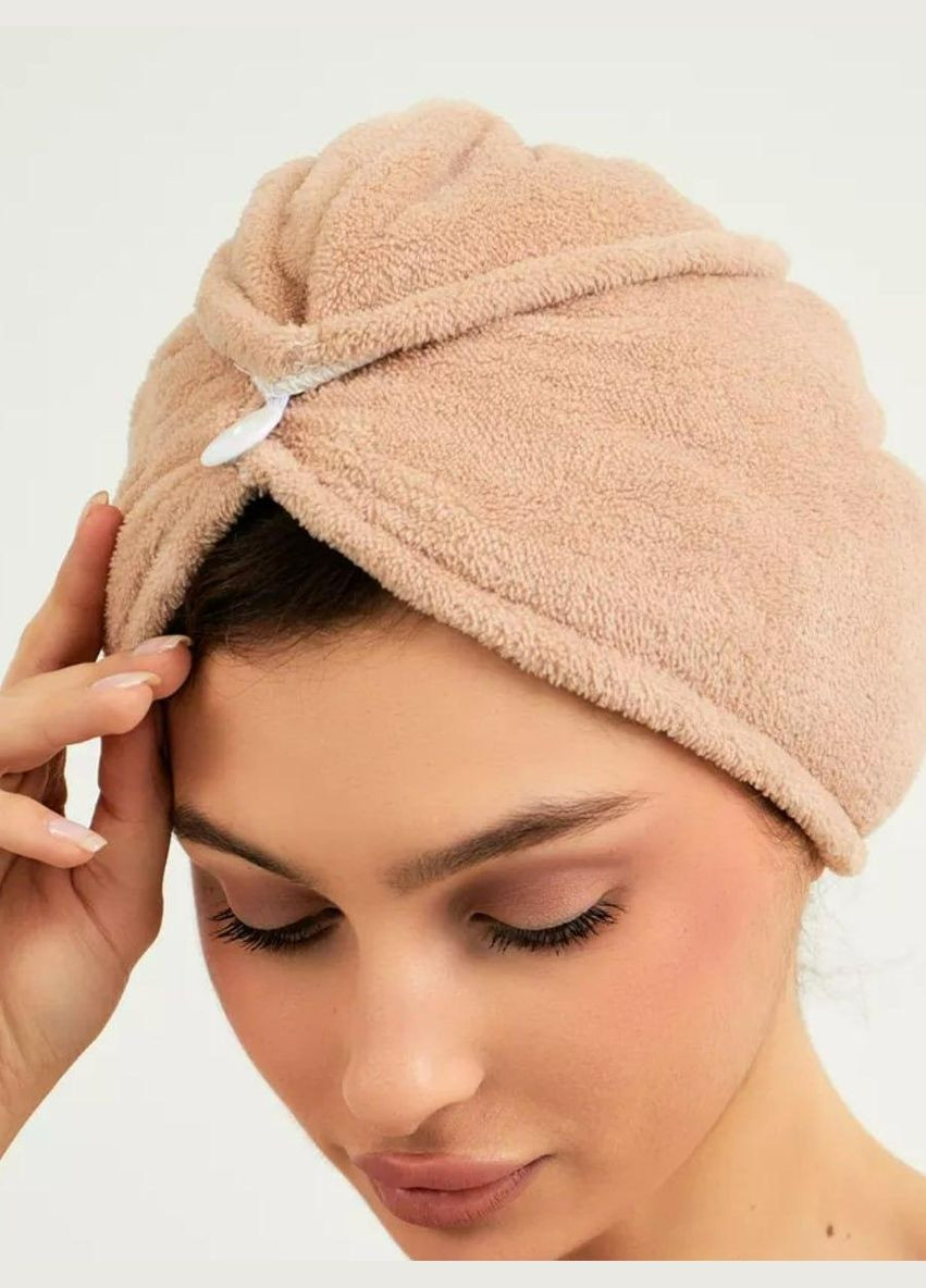 Женский набор чалма с полотенцем-халатом 80х140 Беж (П4К-novo-f-sauna-010) No Brand (323160667)