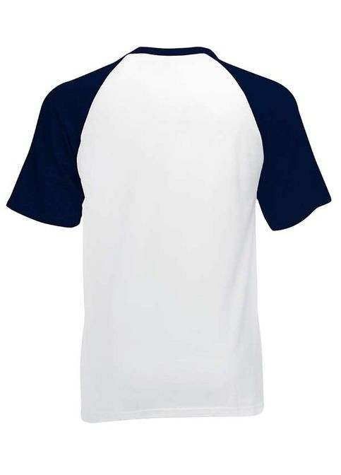 Комбинированная футболка мужская valueweight baseball белый с темно-синим (0610260we2xl) с коротким рукавом Fruit of the Loom