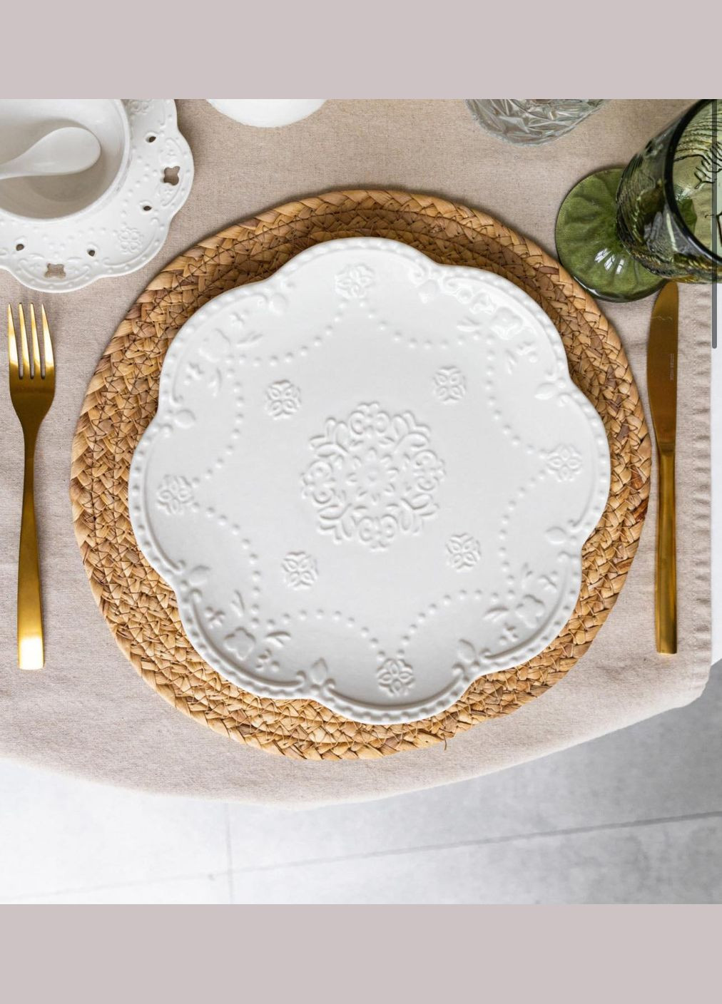 Блюдо порцелянове Мереживо, d=20см BonaDi (296718466)