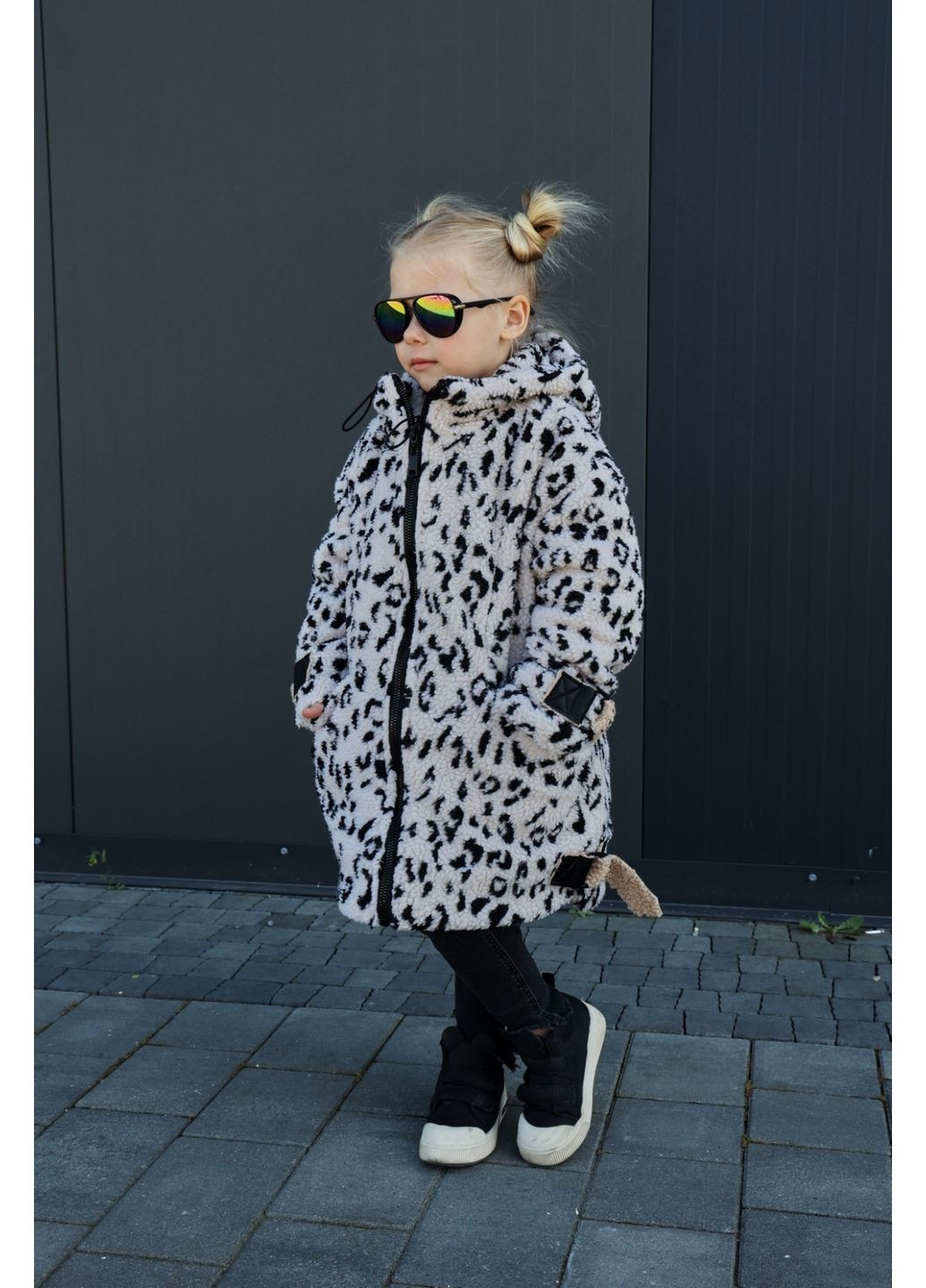 Бежева зимня 🐆 стильне пальтішко “leo” 🐾 No Brand