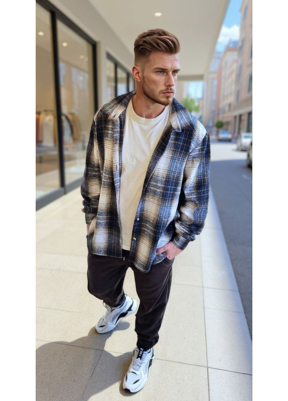 Синяя рубашка No Brand