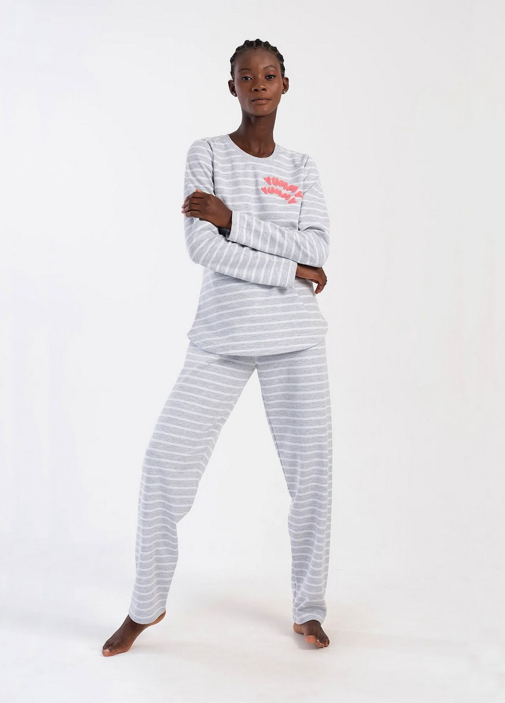 Сіра зимня піжама жіноча Vienetta