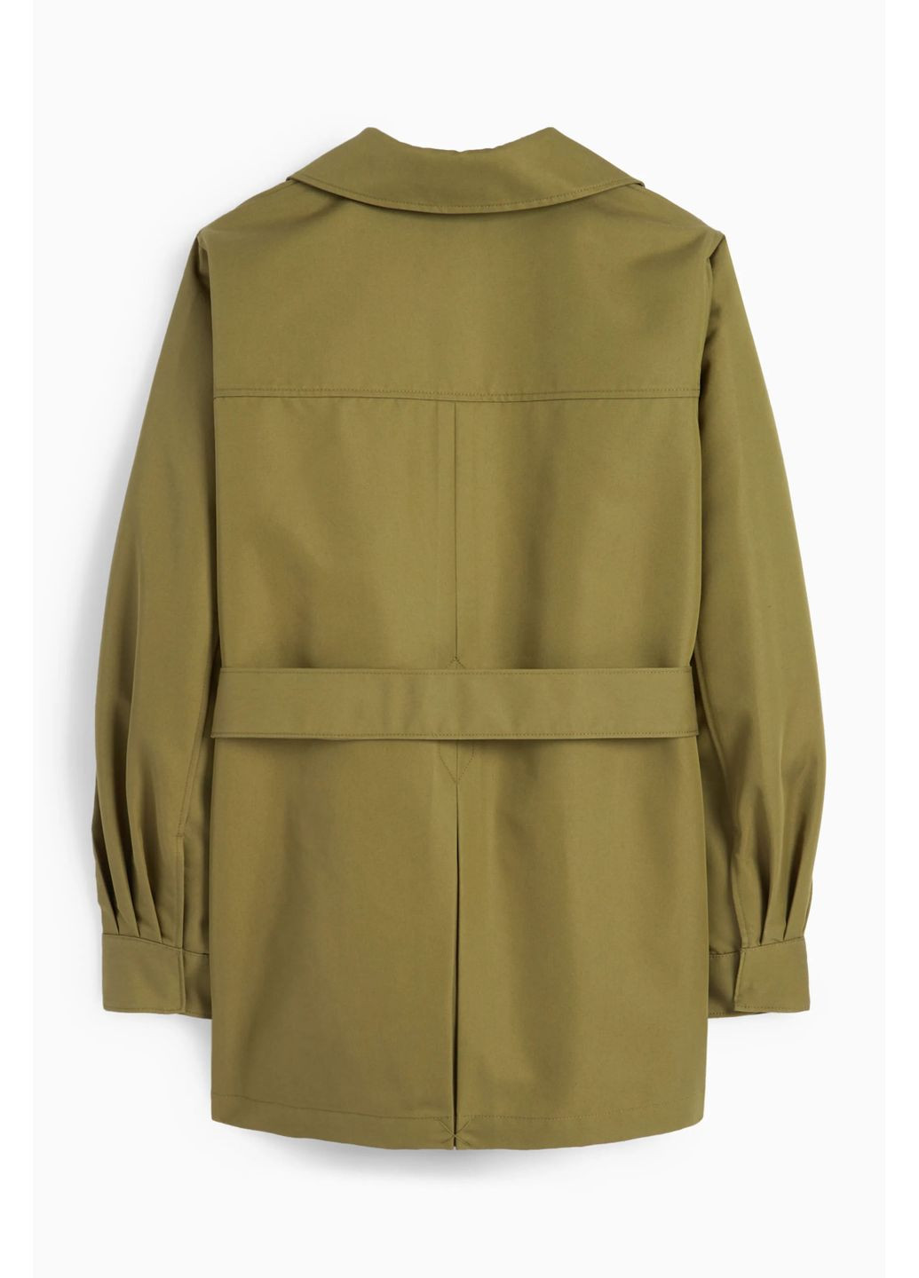 Оливкове (хакі) демісезонне Тренч із бавовни C&A