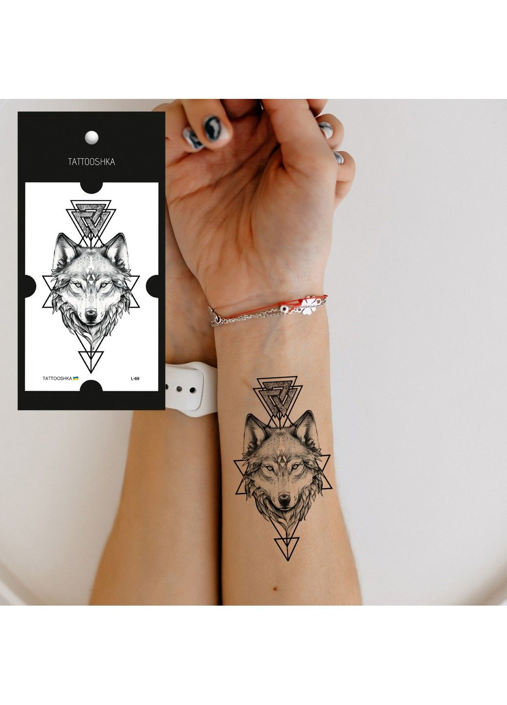 Тату "Волчица граффическая " Tattooshka (303140526)