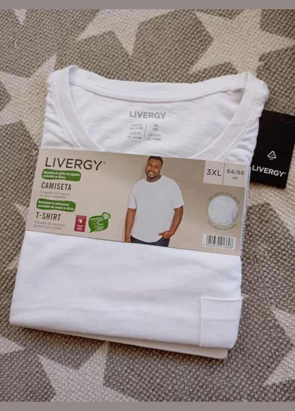 Біла чоловіча футболка батал . німеччина Livergy