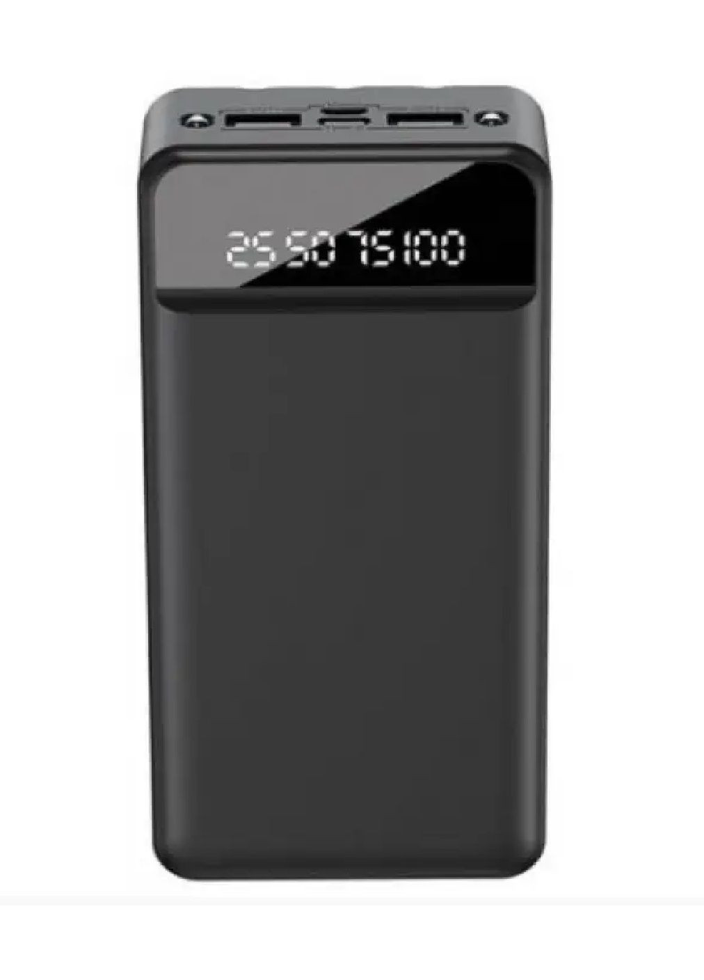 Портативна зарядка зовнішній переносний акумулятор Power bank 30000 mAh 2 USB Micro-USB Type-C (477680-Prob) Чорна Unbranded (298988113)