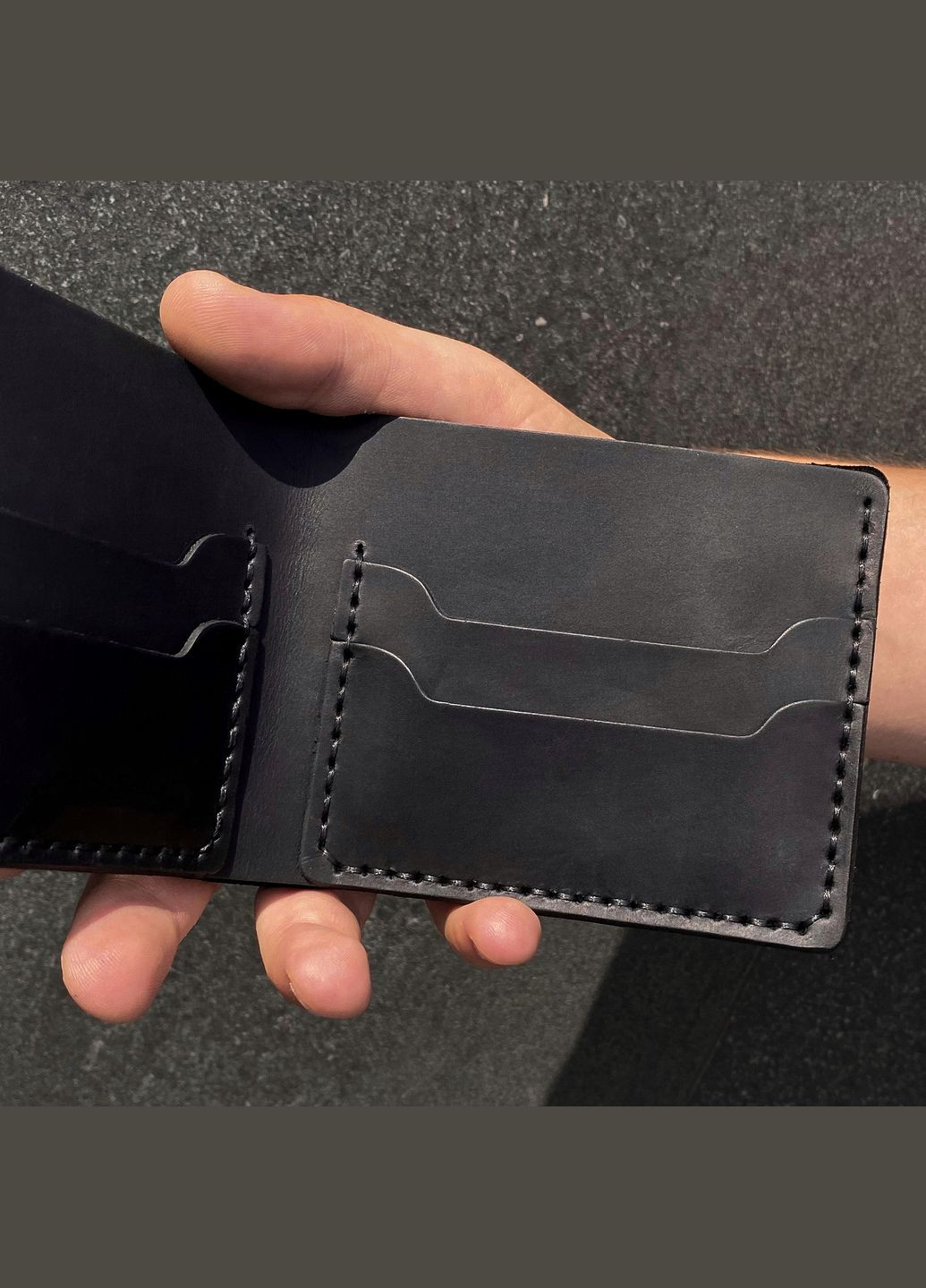 Класичний шкіряний гаманець Casual чорний SD Leather (275399084)