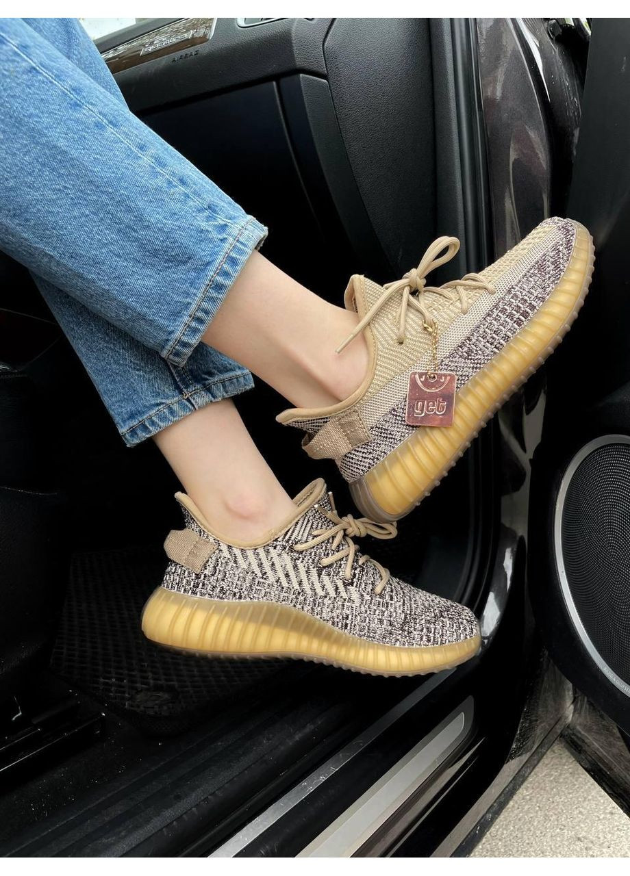 Коричневые демисезонные кроссовки мужские adidas yeezy boost 350 brown адидас изи буст No Brand