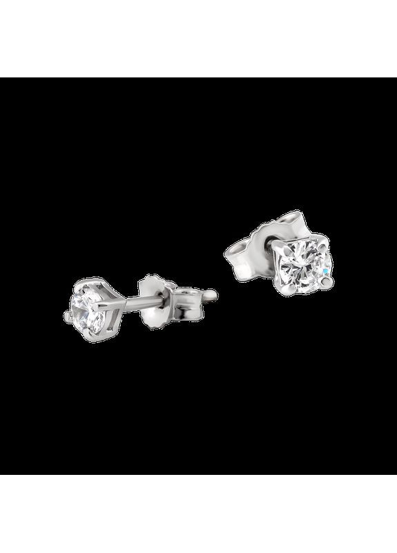 Серебряные серьги с фианитами. Каштан (342334746)