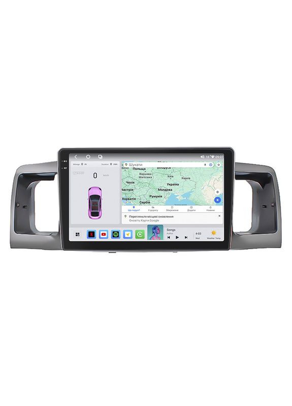 Штатная магнитола 9" для Toyota Corolla IX (E120, E130) 2000-2004 4/64 QLED CarPlay GPS 360 Prime 4 шт. Lesko (336206407)