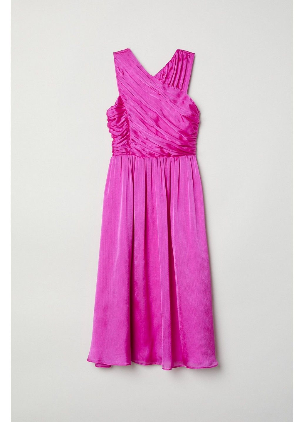 Темно-рожева вечірня сукня H&M однотонна