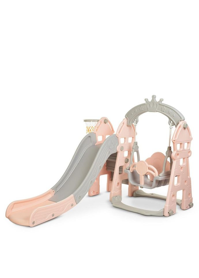 Дитяча гірка-гойдалка HOUSE-8 кільце баскетбольне No Brand (330602009)