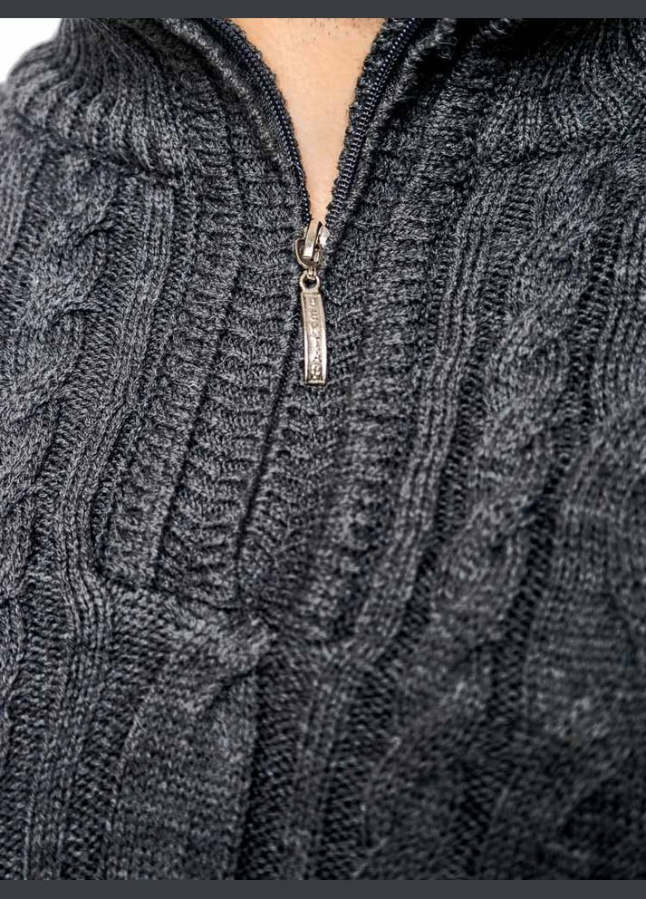 Темно-серый зимний мужской свитер цвет темно-серый цб-00236422 Bektas