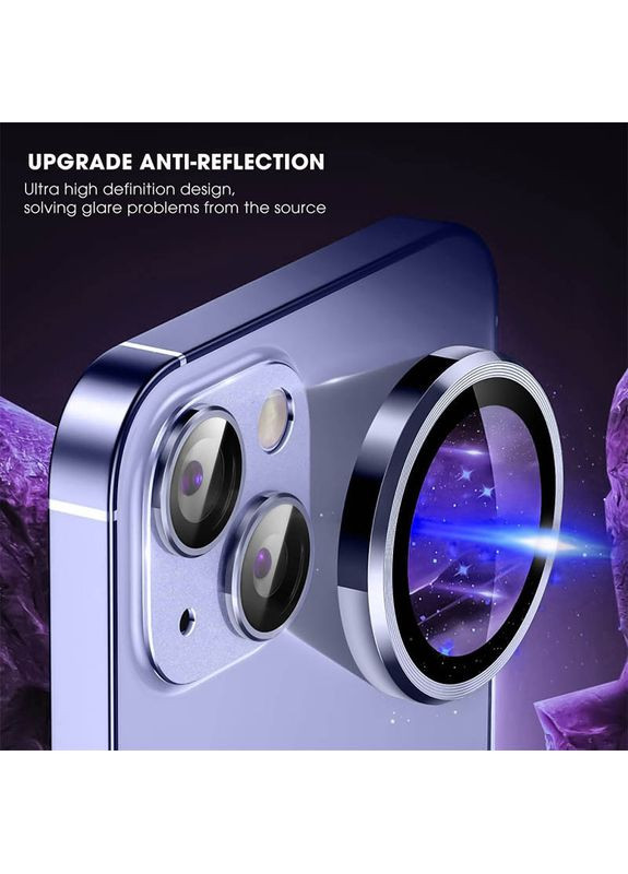 Захисне скло Metal Classic на камеру для Apple iPhone 15 (6.1") / 15 Plus (6.7") Light Blue No Brand (365749963)