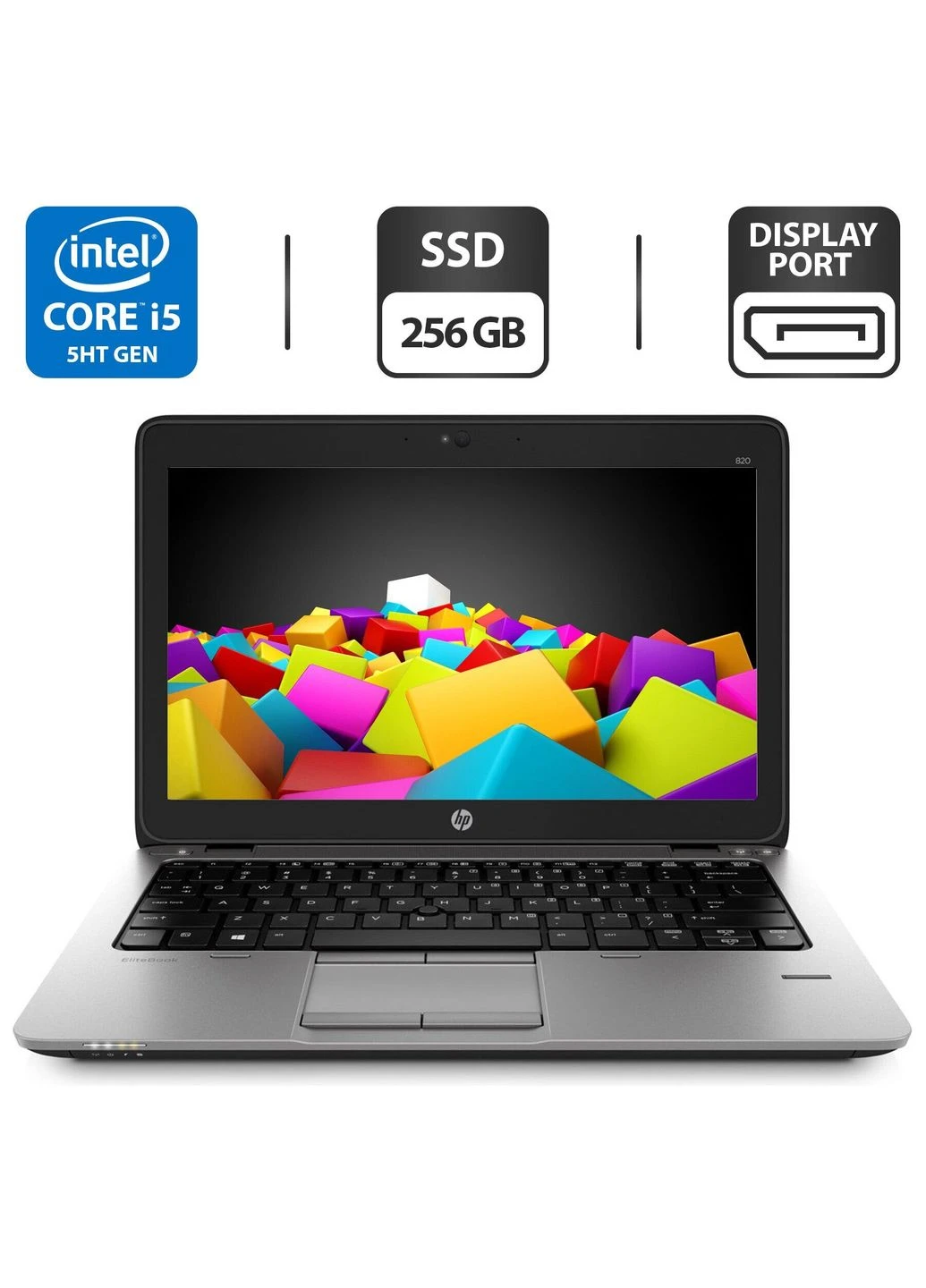 Нетбук HP EliteBook 820 G2 / 12.5" (1366x768) TN / Intel Core i5-5300U (2 (4) ядра по 2.3 - 2.9 GHz) / 8 GB DDR3 / 256 GB SSD / Hewlett Packard (398130471)