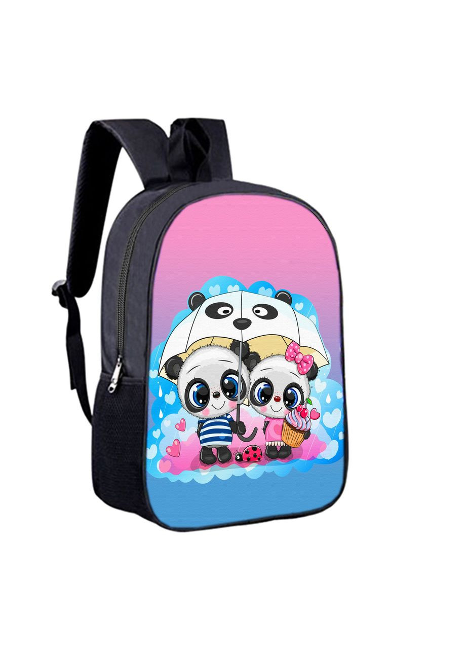 Рюкзак детский пандочки под зонтиком, 34х27 см, ранец с городской пандой для девочки. No Brand (306438668)