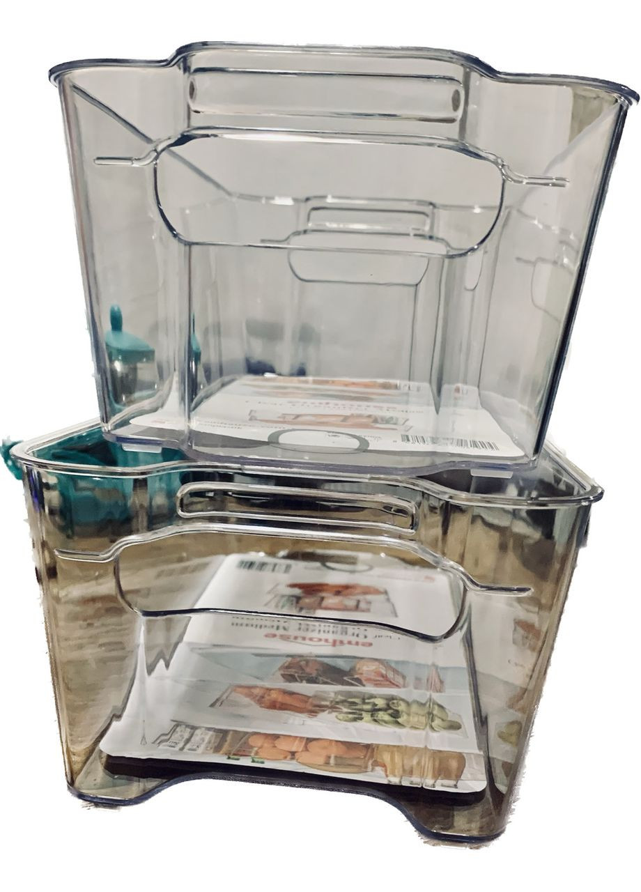 Органайзер прозрачный для полочек в холодильник акриловый с ручками No Brand (315633318)