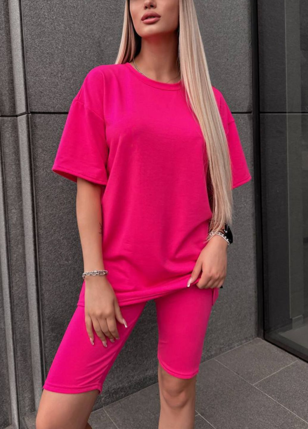 Костюм-двойка: велосипедки и футболка Tik-Tak (326769873)