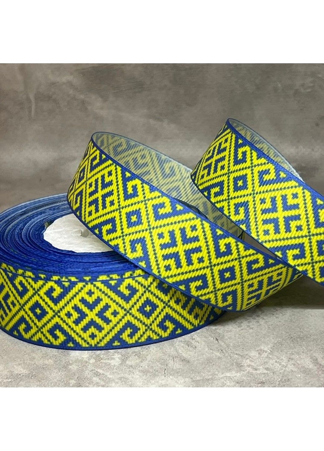 Репсова стрічка 2,5 см з малюнком- Орнамент, арт 018691, 1 метр No Brand (347333443)