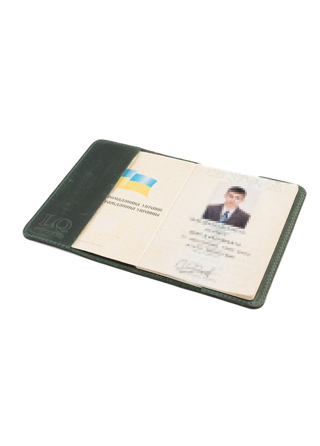 Обкладинка для паспорта натуральна шкіра Crazy horse (Зелений) LQ 101170 (278649347)