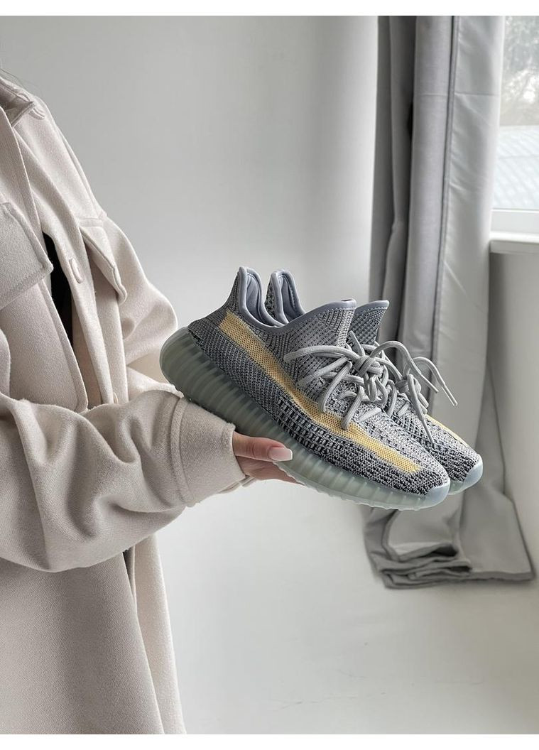 КРОСІВКИ ЖІНОЧІ ADIDAS YEEZY BOOST 350 V2 ASH BLUE АДІДАС ІЗІ БУСТ No Brand сірі демісезони (367169550)