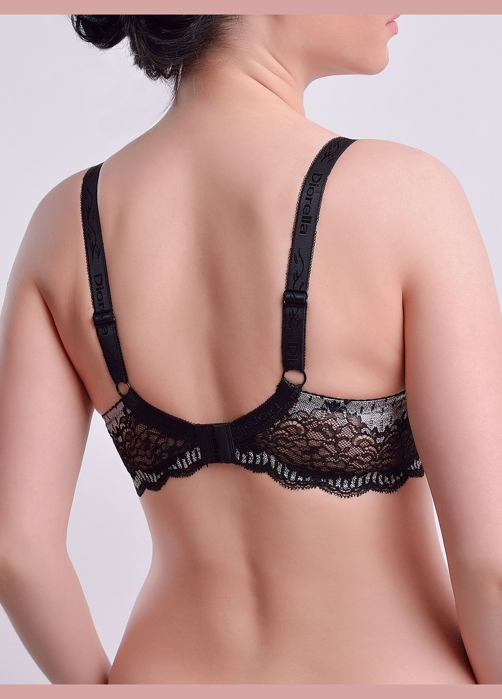 Чорно-білий бюстгальтер 63173 d Diorella з кісточками нейлон, еластан