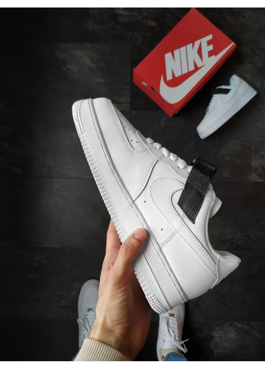 Білі Осінні кросівки чоловічі nike air force 1 white 15 найк аір форс 1 преміум No Brand