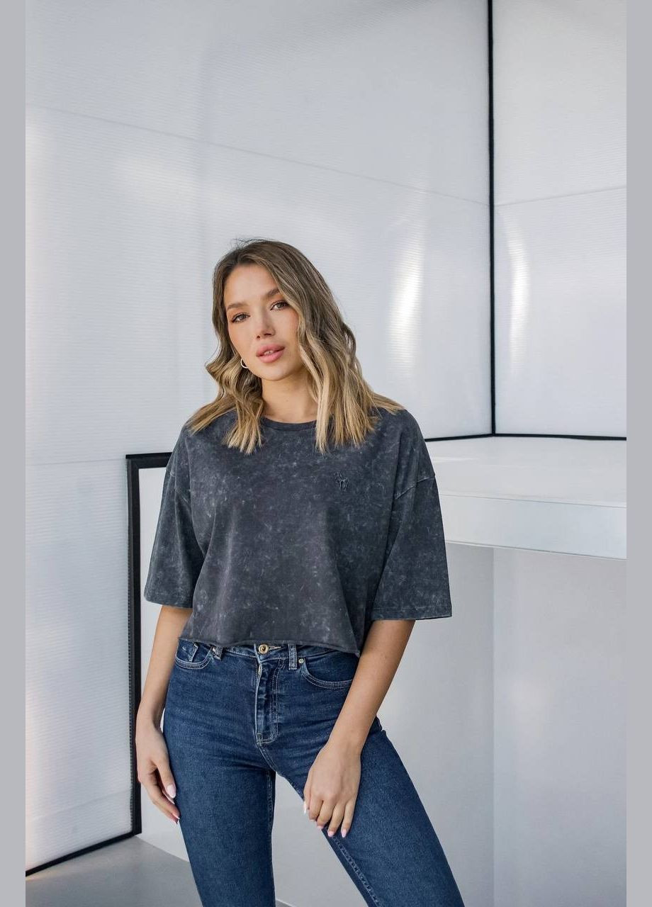 Стильная укороченная футболка-варенка «Коник» No Brand - (331868246)