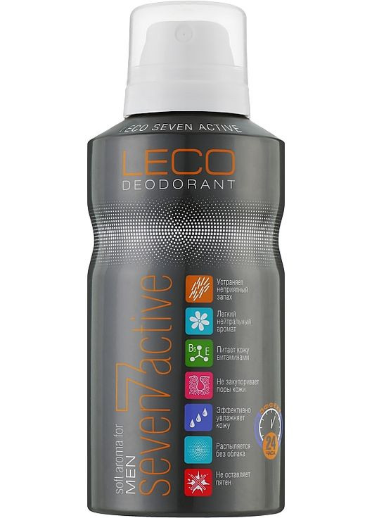 Дезодорант-антиперспирант для мужчин Seven Active 150ml (1085288-89036) Leco (368667275)