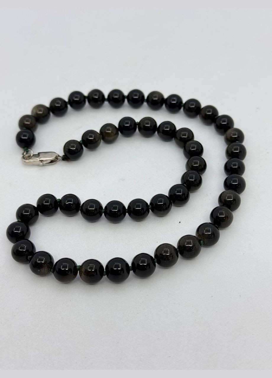 Ожерелье из обсидиана 44 см Черный No Brand (335249207)