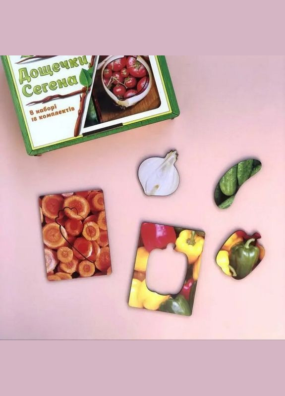 Дерев'яні Дощечки Сегена "Овочі" (ПСФ036) PSF036 з візерунками Ubumblebees (304409530)